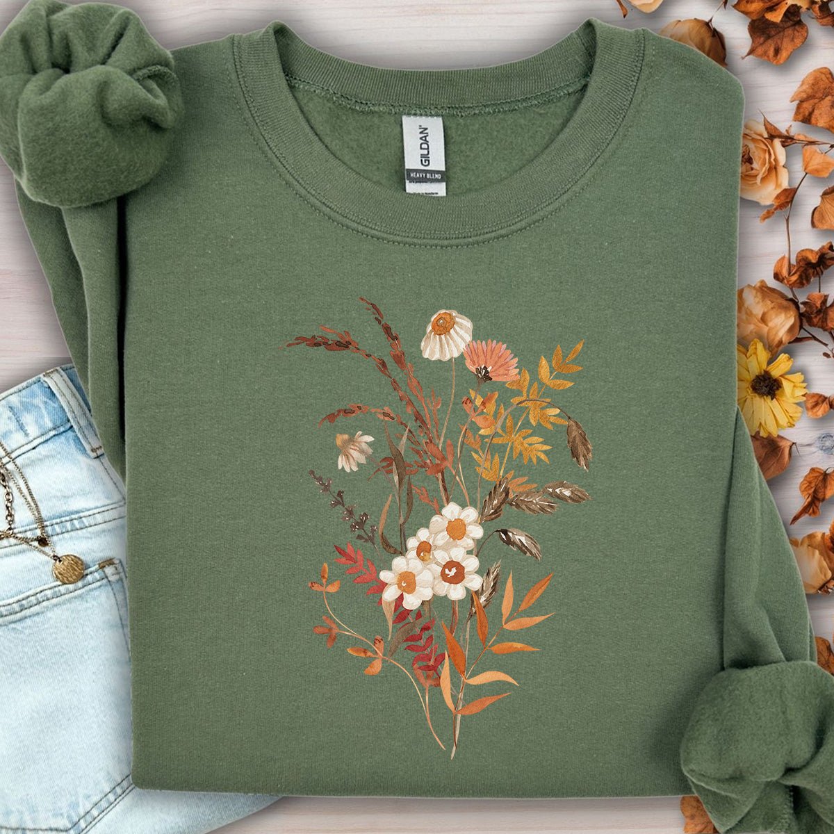 Autumn Wildflower Bouquet Sweatshirt