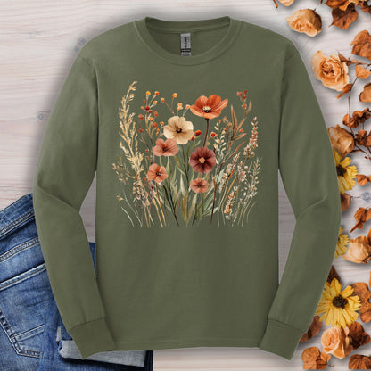 Autumn Wildflowers Long-Sleeve Tee