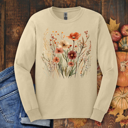 Autumn Wildflowers Long-Sleeve Tee