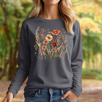 Autumn Wildflowers Long-Sleeve Tee