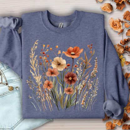 Autumn Wildflowers & Poppies Sweatshirt