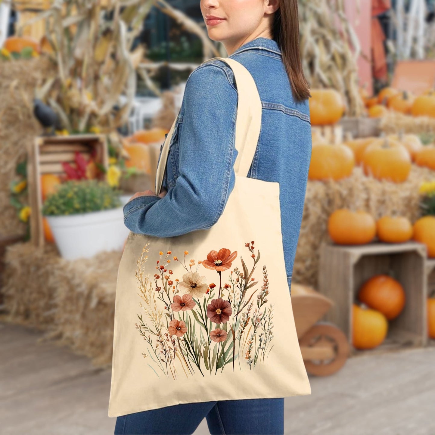 Autumn Wildflowers Tote Bag