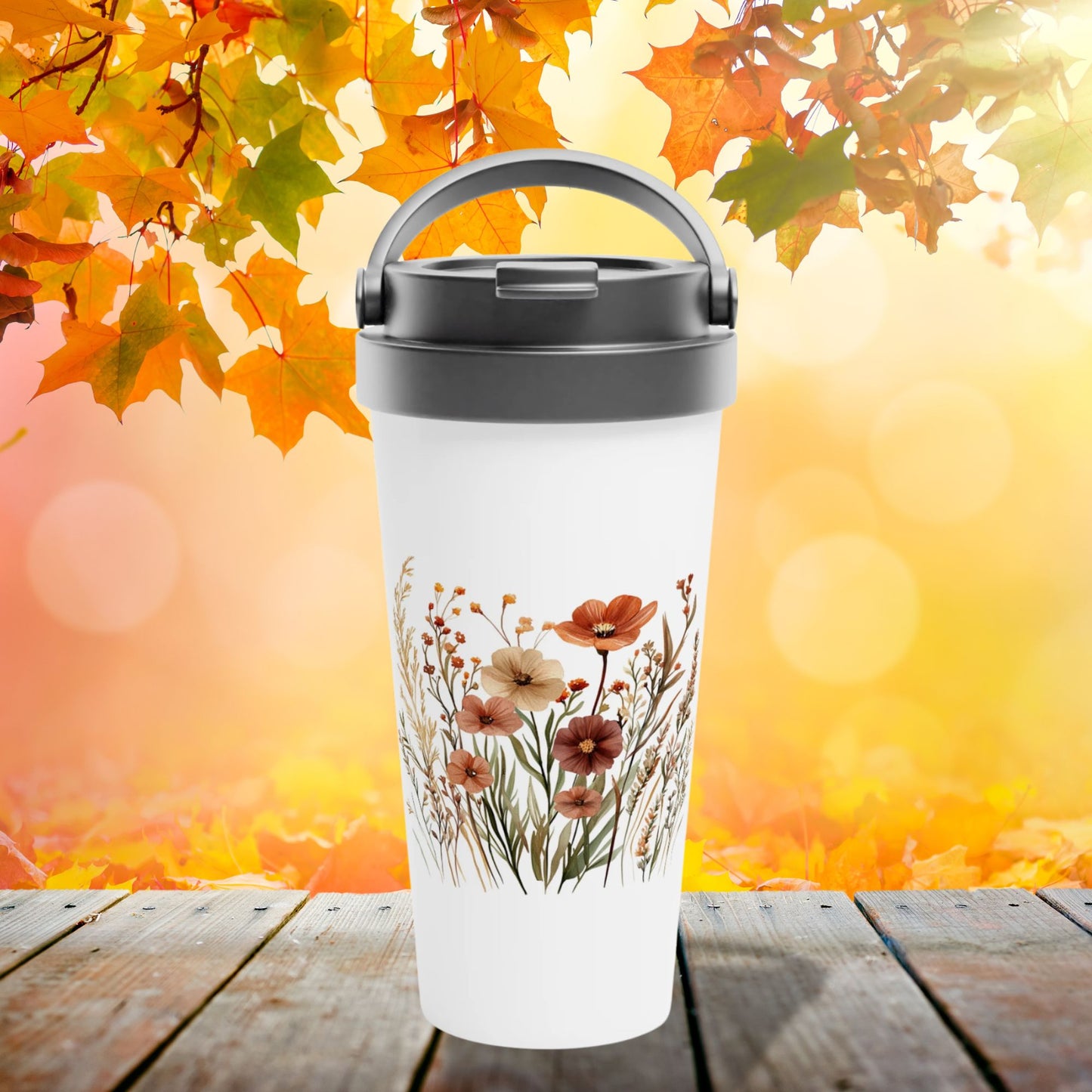 Autumn Wildflowers Travel Mug