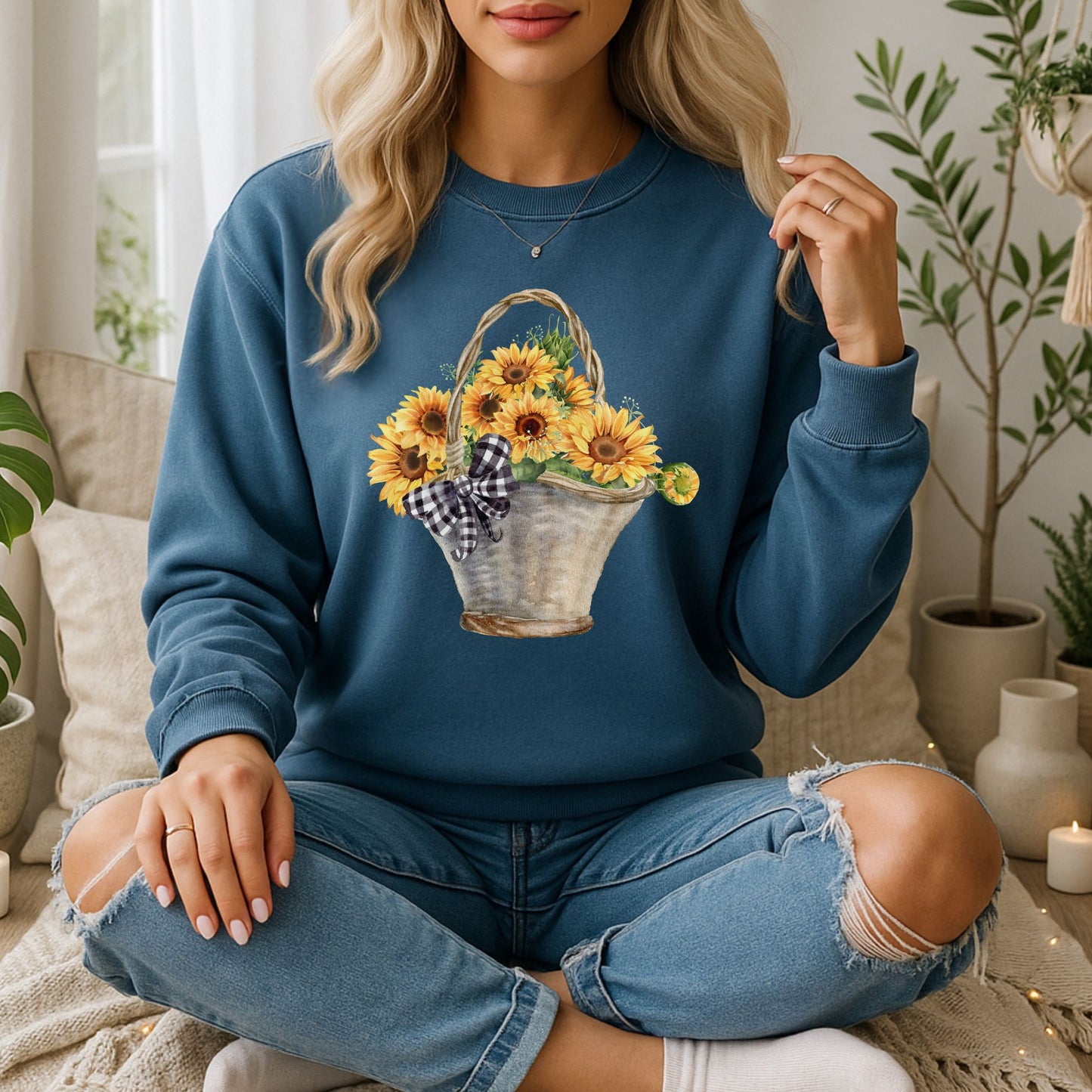 Basket of Sunflowers Sweatshirt