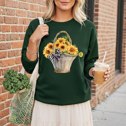 Basket of Sunflowers Sweatshirt