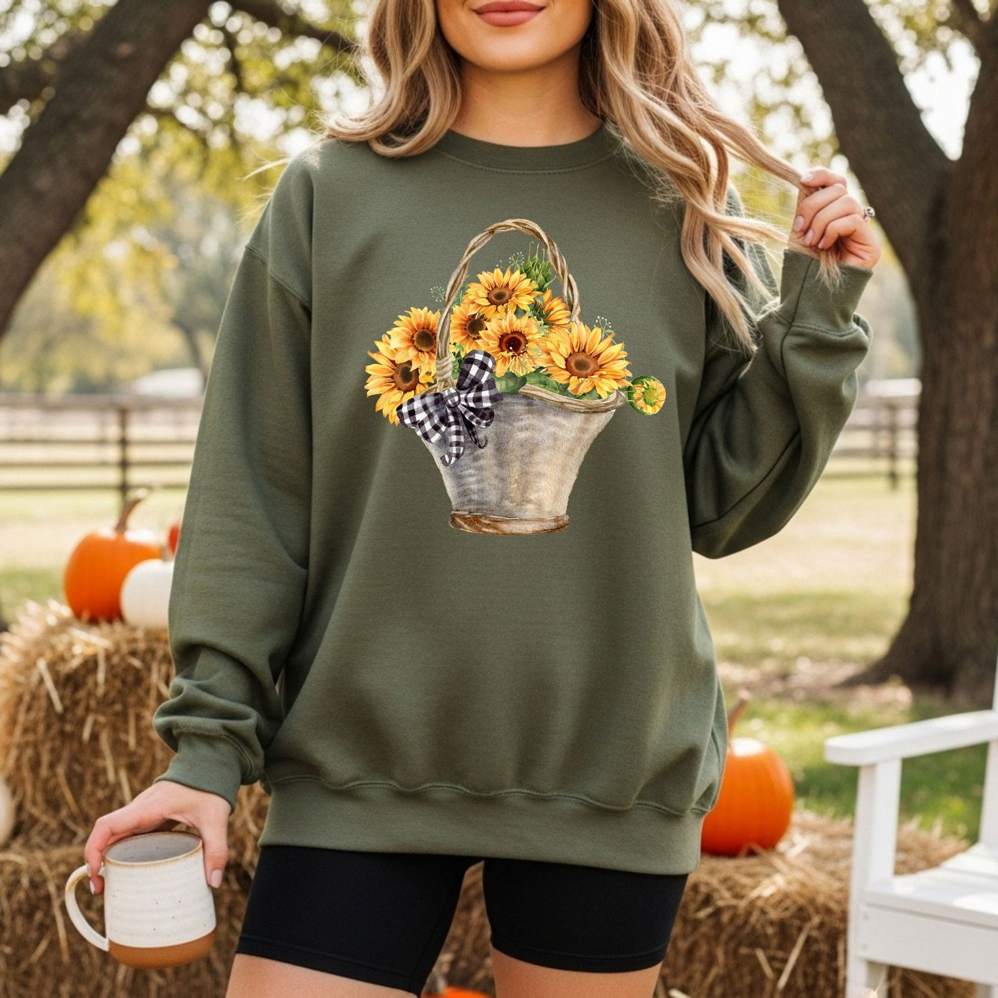 Basket of Sunflowers Sweatshirt