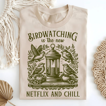 Wild Petal Threads T-Shirt Birdwatching is the New Netflix and Chill Vintage T-Shirt