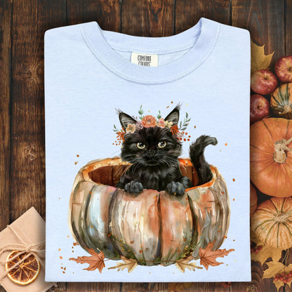 Black Cat and Pumpkin T-Shirt
