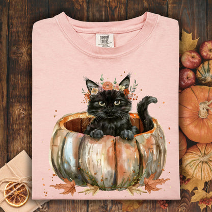 Black Cat and Pumpkin T-Shirt