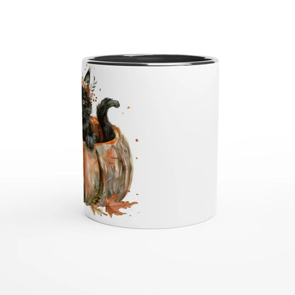 Black Cat in Pumpkin Mug