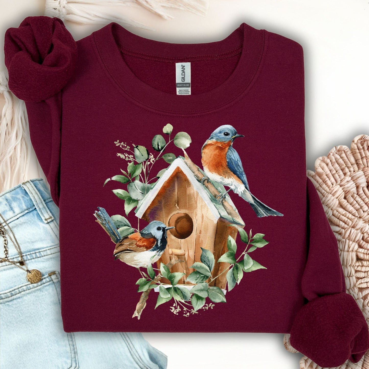 Blue Bird Art Sweatshirt