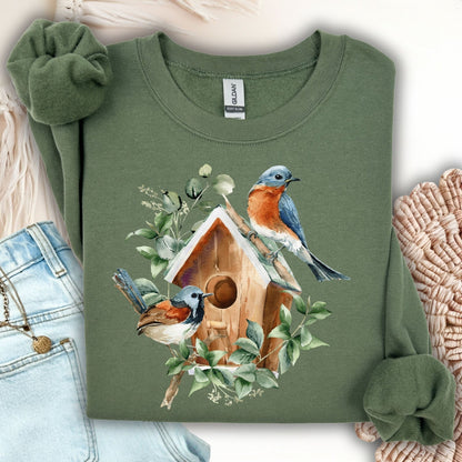 Blue Bird Art Sweatshirt
