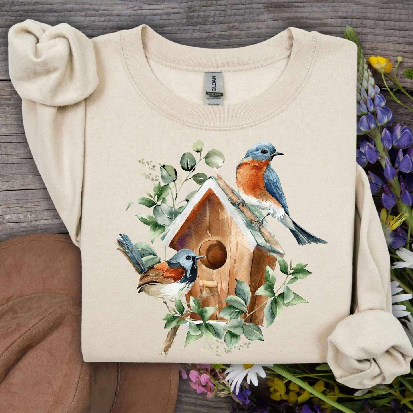 Blue Bird Art Sweatshirt