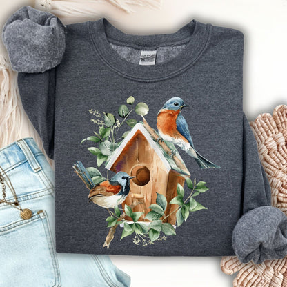 Blue Bird Art Sweatshirt