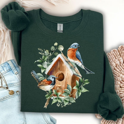 Blue Bird Art Sweatshirt