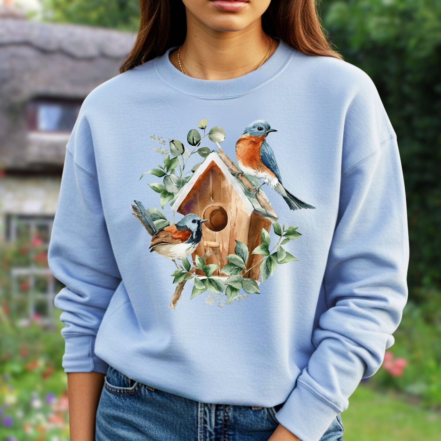 Blue Bird Art Sweatshirt