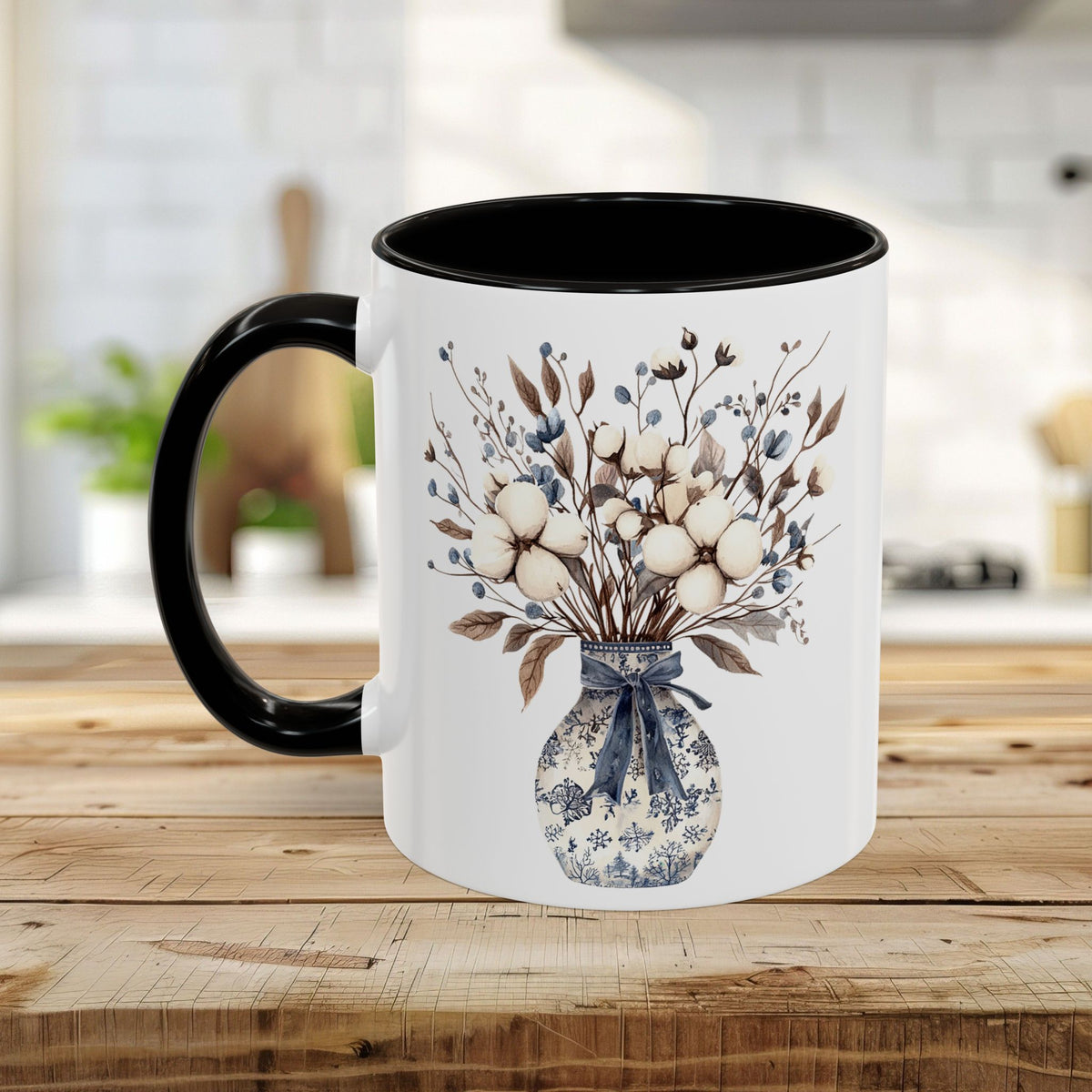 Blue and White Winter Bouquet Mug (11/15oz)