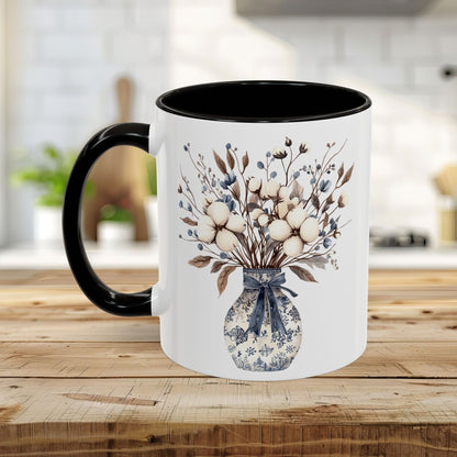 Blue and White Winter Bouquet Mug (11/15oz)