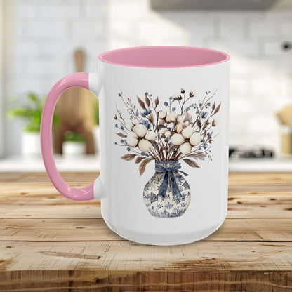 Blue and White Winter Bouquet Mug (11/15oz)