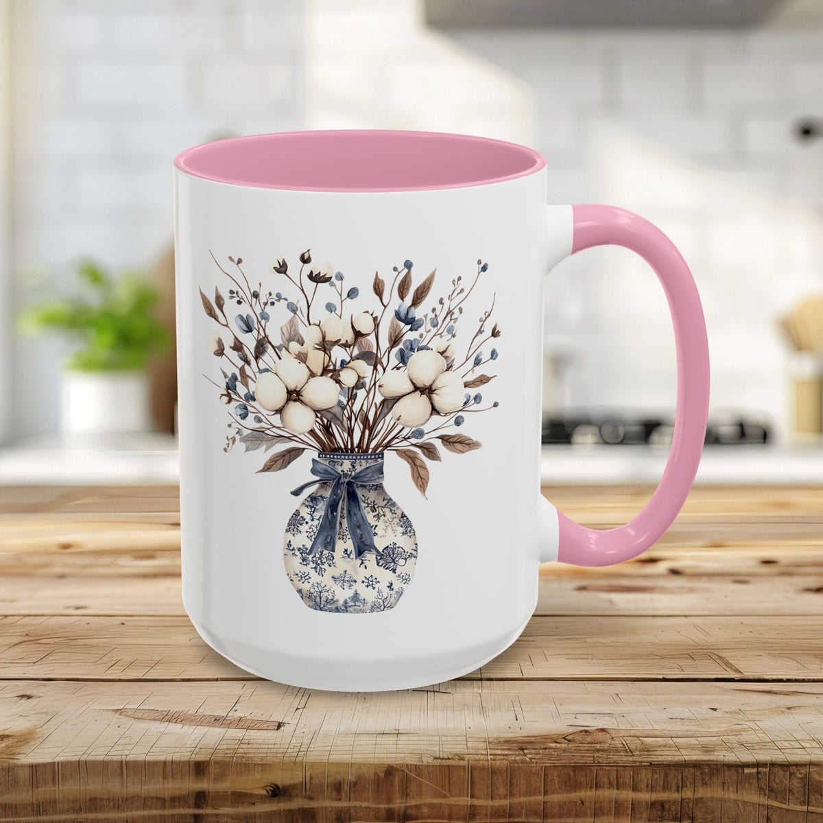 Blue and White Winter Bouquet Mug (11/15oz)