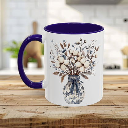 Blue and White Winter Bouquet Mug (11/15oz)