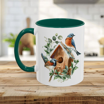Bluebird Birdhouse Ceramic 11 & 15 oz. Mug