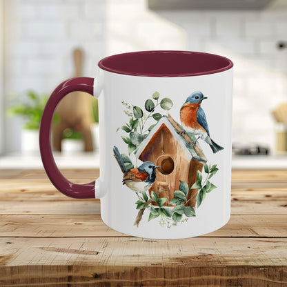 Bluebird Birdhouse Ceramic 11 & 15 oz. Mug