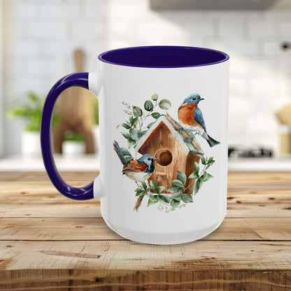 Bluebird Birdhouse Ceramic 11 & 15 oz. Mug