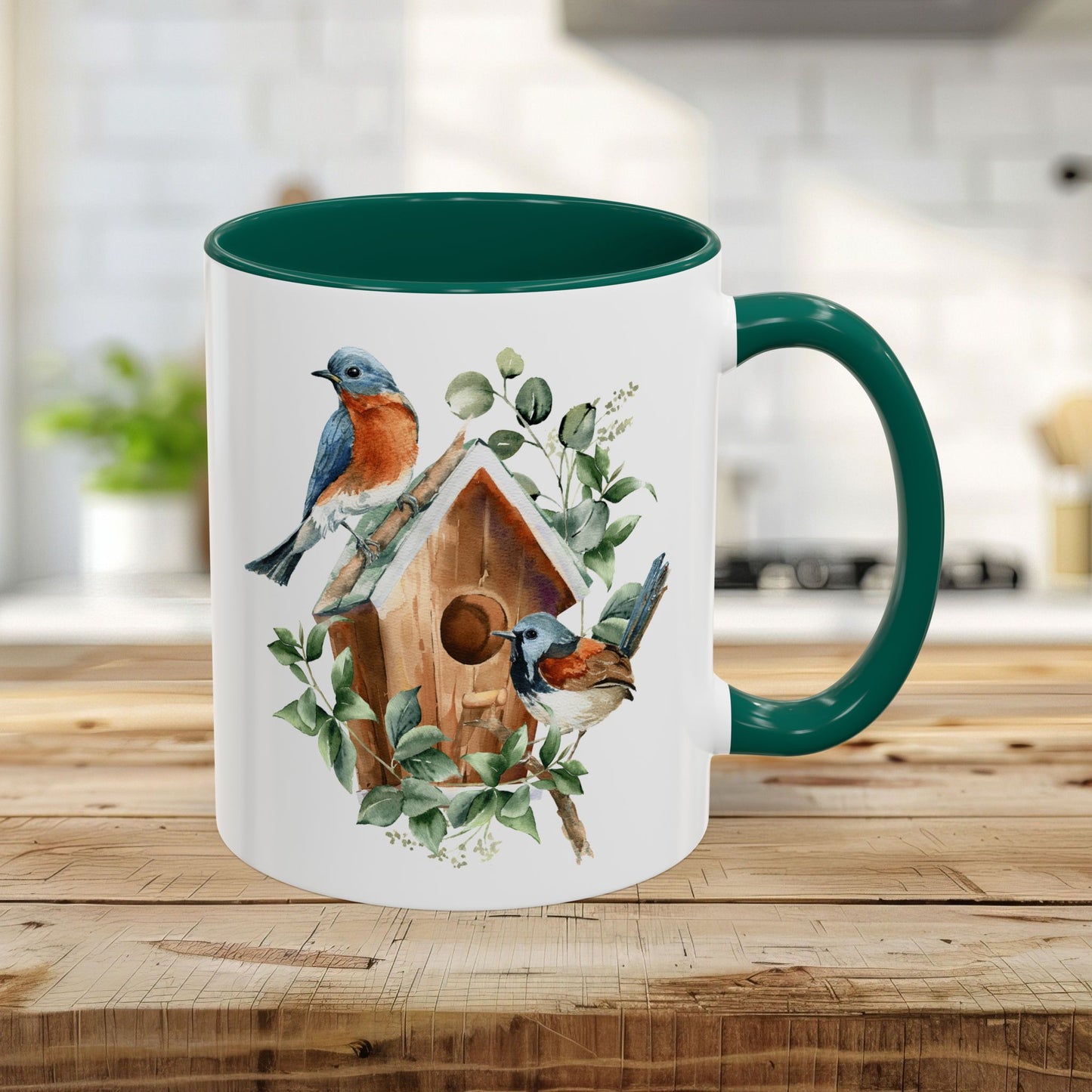 Bluebird Birdhouse Ceramic 11 & 15 oz. Mug