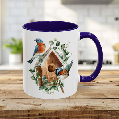 Bluebird Birdhouse Ceramic 11 & 15 oz. Mug