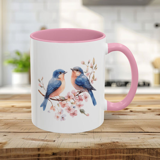 Bluebirds on Cherry Blossoms Mug (11/15oz)