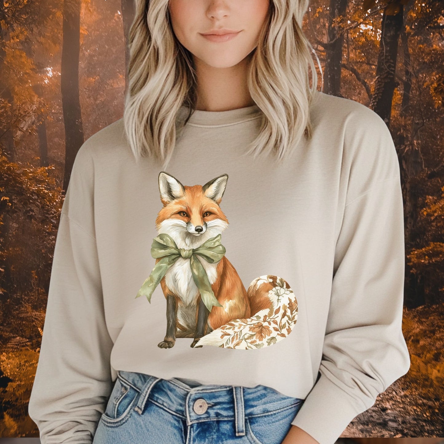 Boho Fall Fox Long Sleeve Tee