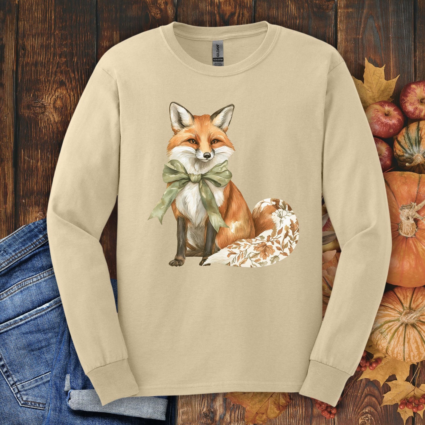 Boho Fall Fox Long Sleeve Tee