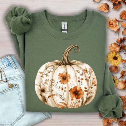 Boho Floral Pumpkin Sweatshirt