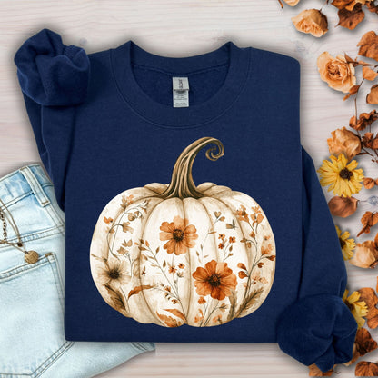 Boho Floral Pumpkin Sweatshirt