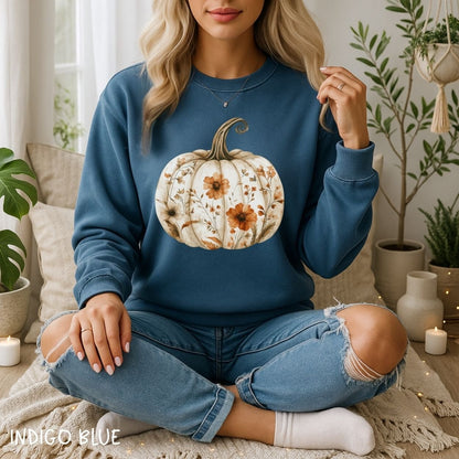 Boho Floral Pumpkin Sweatshirt