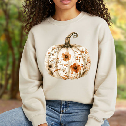 Boho Floral Pumpkin Sweatshirt