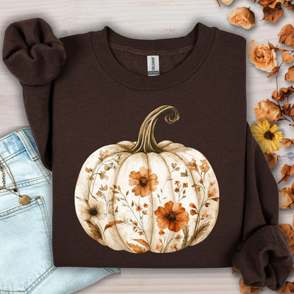 Boho Floral Pumpkin Sweatshirt