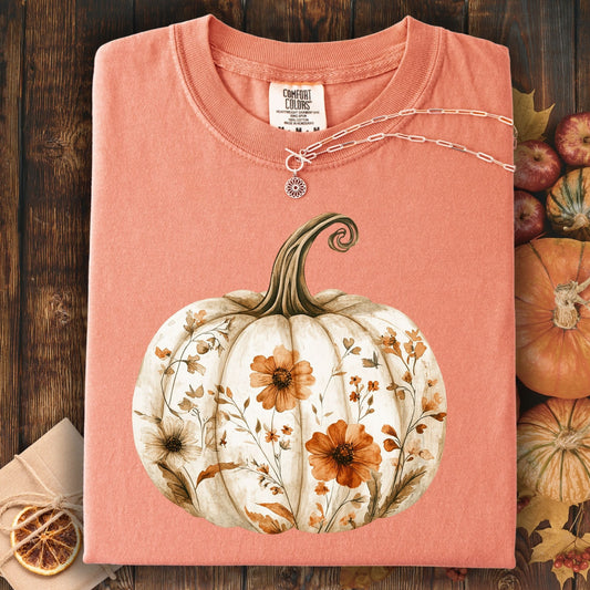 Boho Floral Pumpkin T-Shirt