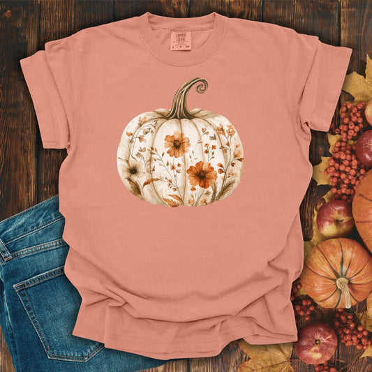 Boho Floral Pumpkin T-Shirt