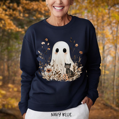 Boho Ghost & Black Cat Sweatshirt