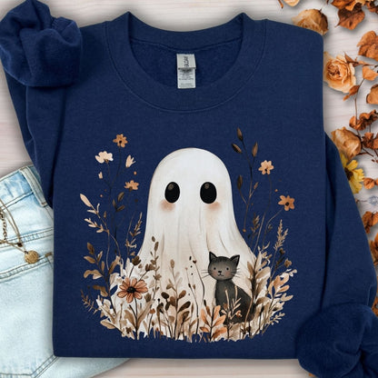 Boho Ghost & Black Cat Sweatshirt