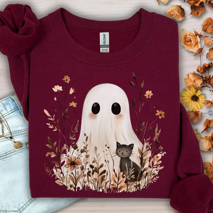 Boho Ghost & Black Cat Sweatshirt