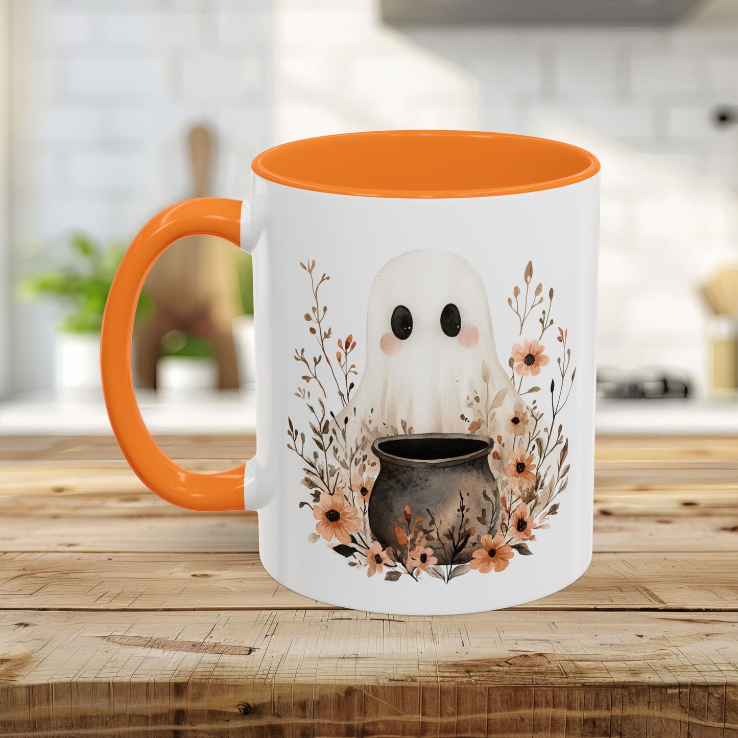 Boho Ghost & Floral Cauldron Mug (11/15oz)