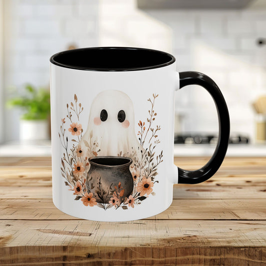 Boho Ghost & Floral Cauldron Mug (11/15oz)