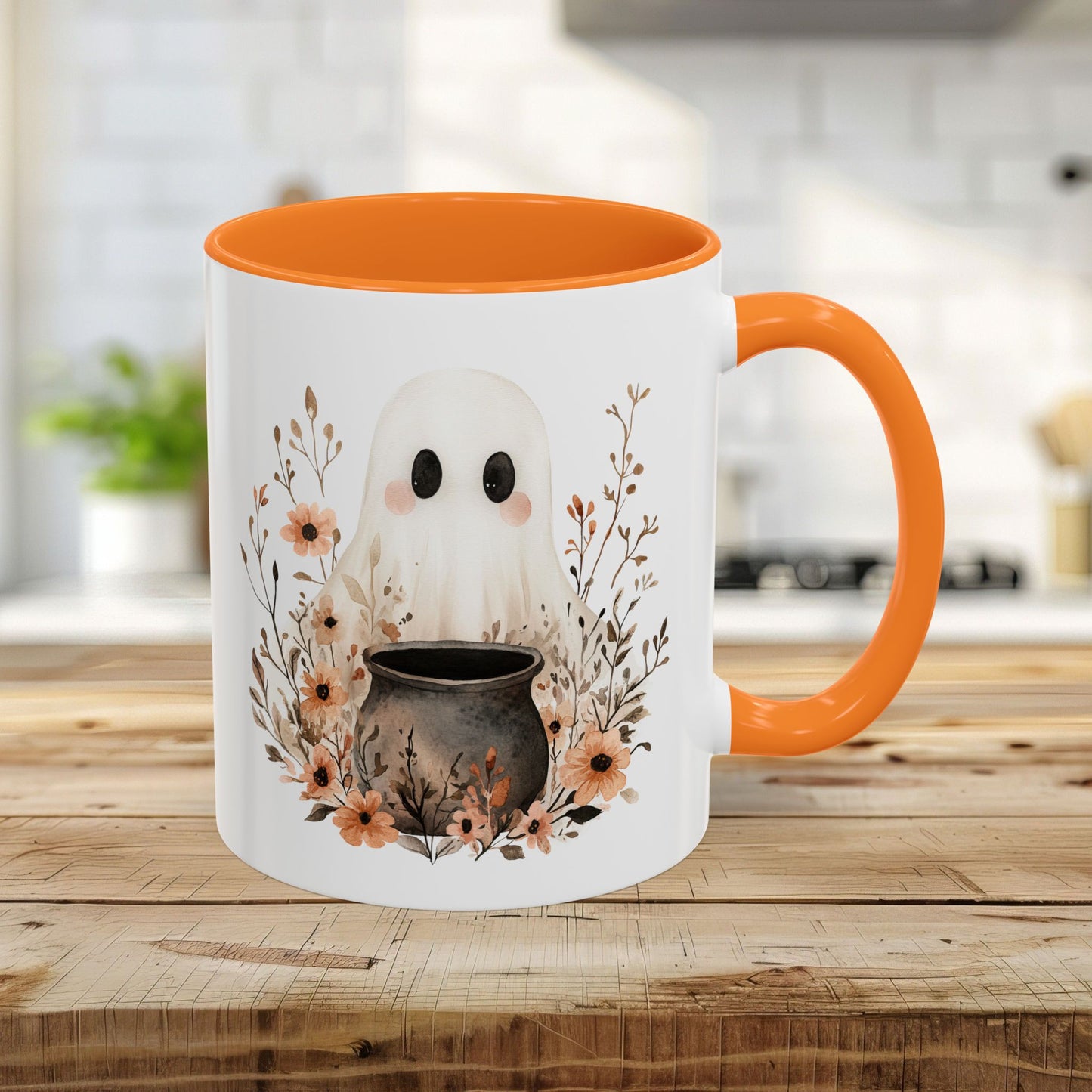 Boho Ghost & Floral Cauldron Mug (11/15oz)