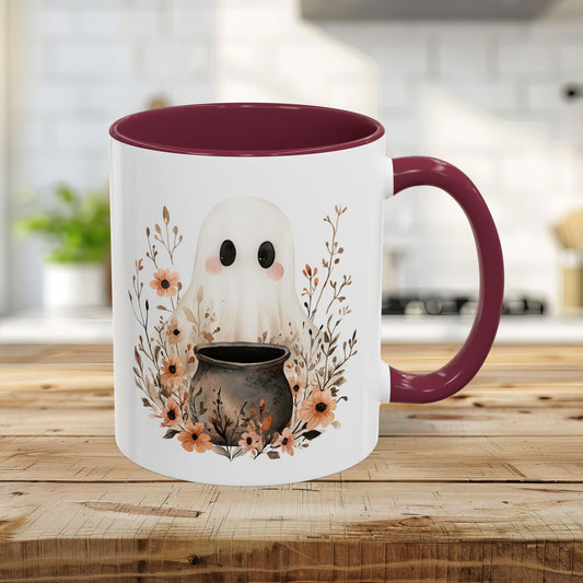 Boho Ghost & Floral Cauldron Mug (11/15oz)