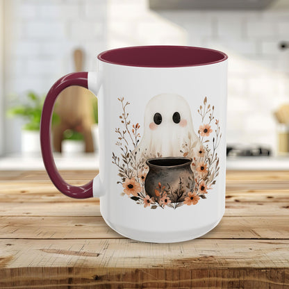 Boho Ghost & Floral Cauldron Mug (11/15oz)