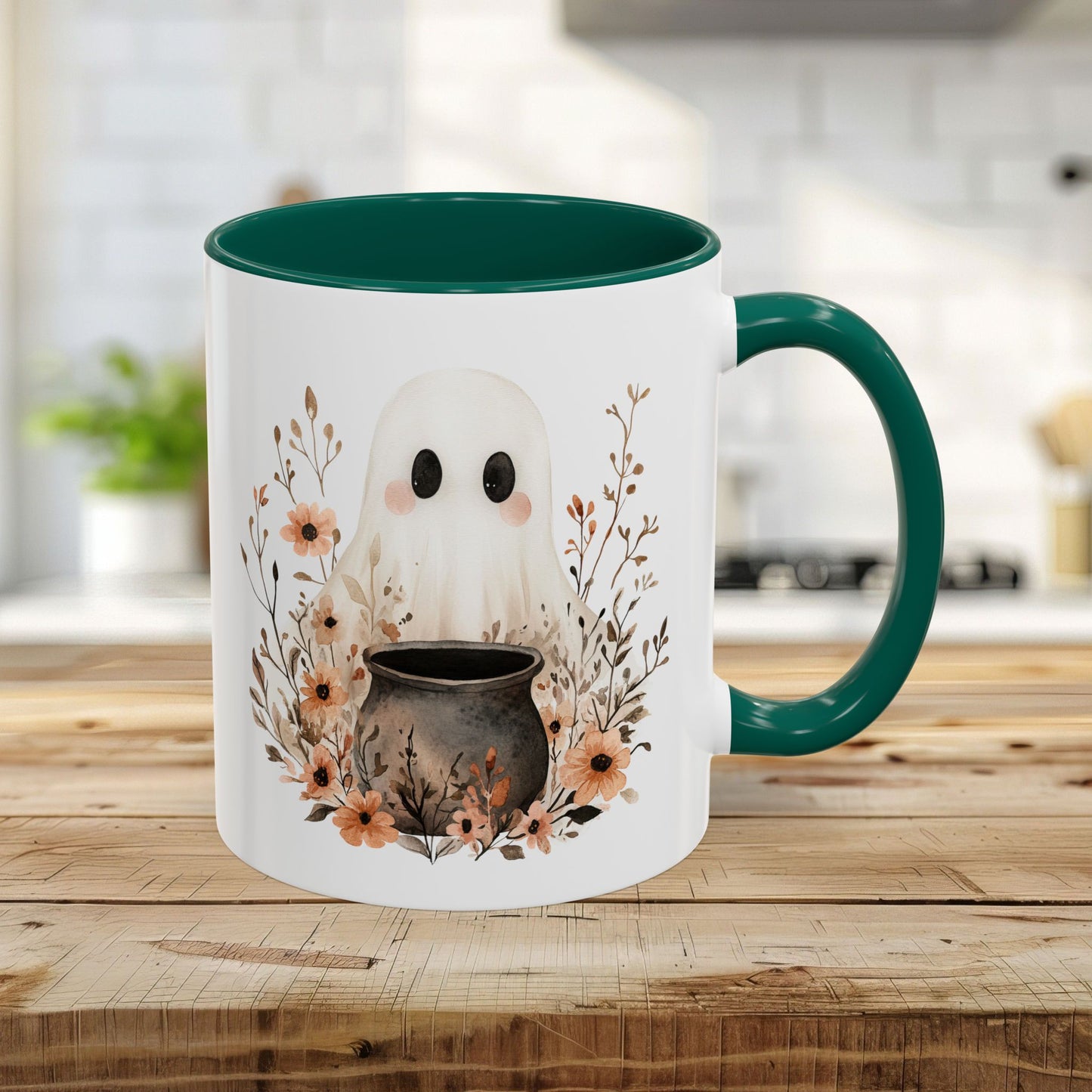 Boho Ghost & Floral Cauldron Mug (11/15oz)