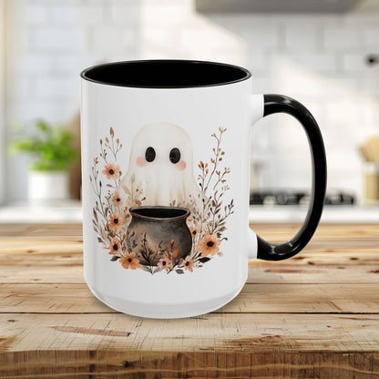 Boho Ghost & Floral Cauldron Mug (11/15oz)